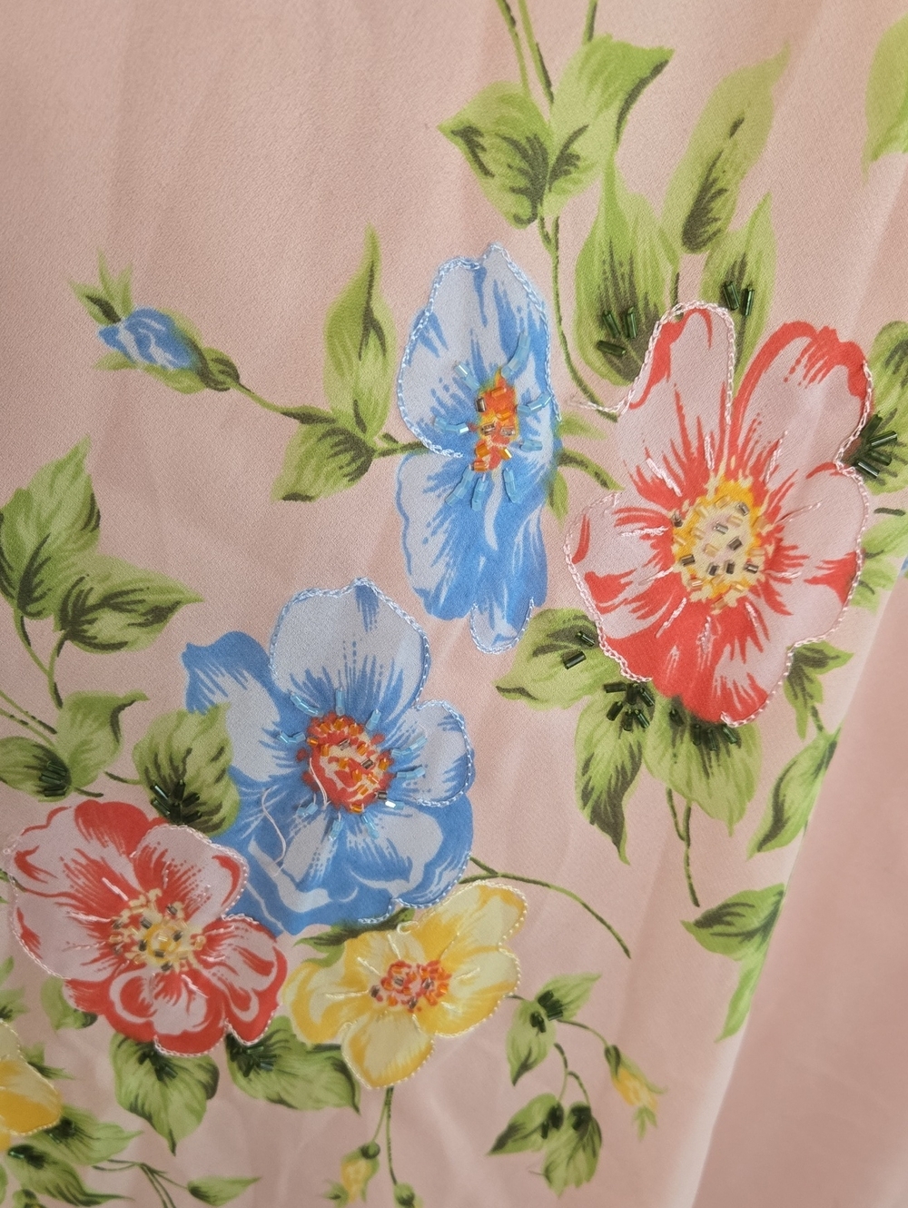 Chadwick's Pink Floral Maxi Skirt Vintage Cottagecore Romantic Garden Party - Picture 3 of 11